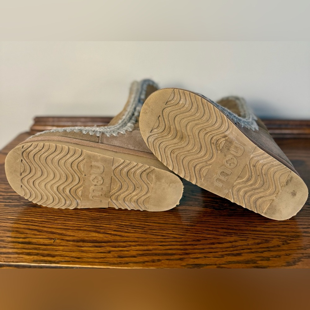 Cozy Boho Mou Eskimo 24 Stitch Detailed Sheepskin Boots Size IT38 - Picture 8 of 10